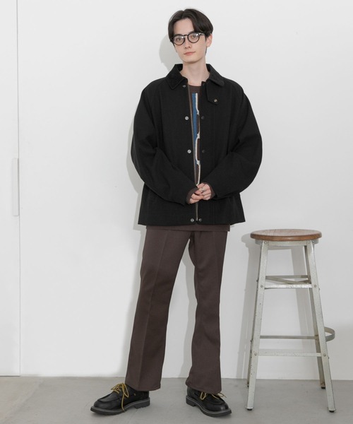 RAGEBLUE（レイジブルー）の「メランジーンズ/裏起毛フレアパンツ（スラックス・メンズ・ライトグレー/ブラック/ブラウン/グリーン・MEDIUM/LARGE）」の11枚目の写真