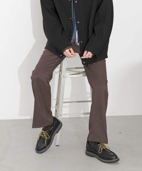 RAGEBLUE（レイジブルー）の「メランジーンズ/裏起毛フレアパンツ（スラックス・メンズ・ライトグレー/ブラック/ブラウン/グリーン・MEDIUM/LARGE）」の13枚目の写真