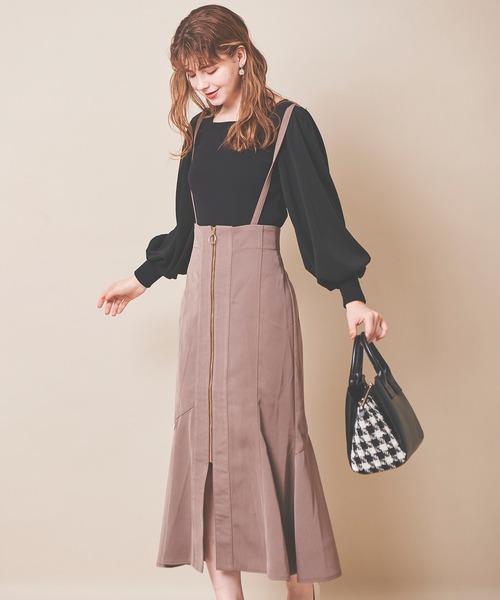 31 Sons de mode（トランテアン　ソン　ドゥ　モード）の「サス付きアシメ切替マーメイドスカート（デニムスカート・レディース・インディゴブルー/ブルー/モカ・38/36）」の21枚目の写真