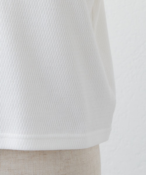 one after another NICE CLAUP（ワンアフターアナザーナイスクラップ）の「NC刺しゅうポロシャツ（ポロシャツ・レディース・ベージュ/オフホワイト/グリーン・FREE）」の6枚目の写真