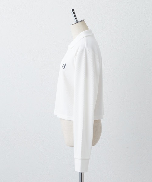 one after another NICE CLAUP（ワンアフターアナザーナイスクラップ）の「NC刺しゅうポロシャツ（ポロシャツ・レディース・ベージュ/オフホワイト/グリーン・FREE）」の16枚目の写真