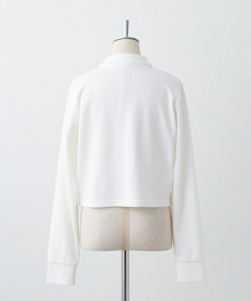 one after another NICE CLAUP（ワンアフターアナザーナイスクラップ）の「NC刺しゅうポロシャツ（ポロシャツ・レディース・ベージュ/オフホワイト/グリーン・FREE）」の22枚目の写真