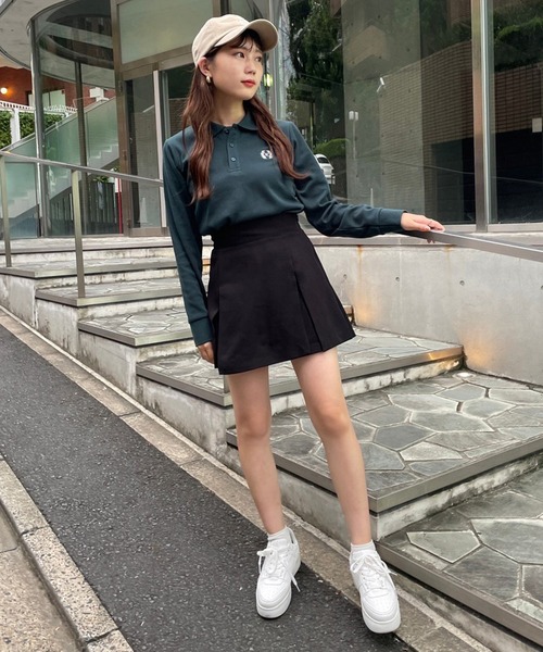 one after another NICE CLAUP（ワンアフターアナザーナイスクラップ）の「NC刺しゅうポロシャツ（ポロシャツ・レディース・ベージュ/オフホワイト/グリーン・FREE）」の12枚目の写真