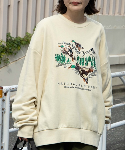WEGO（ウィゴー）の「WEGO/ヘビーウエイト 刺繍BIGプルオーバー（スウェット・メンズ・ダークグリーン/杢グレー/ネイビー/ホワイト・MEDIUM/LARGE）」の12枚目の写真
