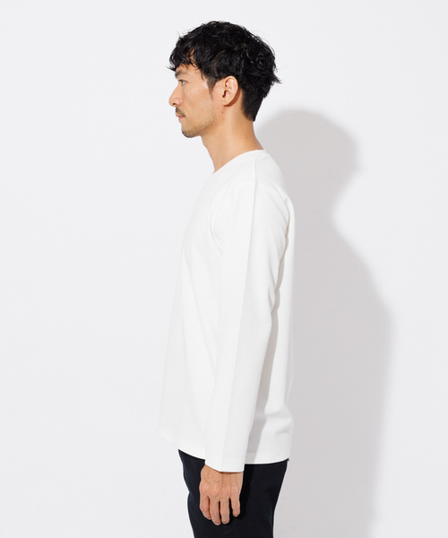ABAHOUSE GRAY(アバハウスグレイ)の「リンクス ジャガード Vネック 長袖Tシャツ(Tシャツ/カットソー・メンズ・グレイッシュベージュ/グリーン/ホワイト/ブラック・48/46)」の20枚目の写真