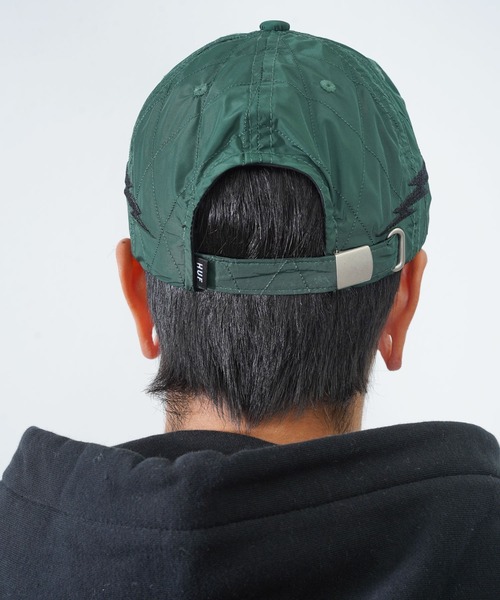 HUF（ハフ）の「HUF(ハフ) キルティング ロゴ刺繍 ベースボールキャップ（キャップ・メンズ・ベージュ/グリーン・FREE）」の12枚目の写真