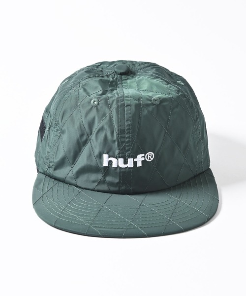 HUF（ハフ）の「HUF(ハフ) キルティング ロゴ刺繍 ベースボールキャップ（キャップ・メンズ・ベージュ/グリーン・FREE）」の17枚目の写真