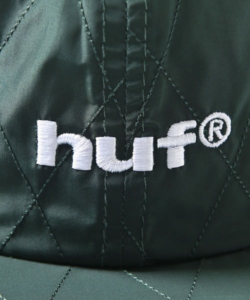 HUF（ハフ）の「HUF(ハフ) キルティング ロゴ刺繍 ベースボールキャップ（キャップ・メンズ・ベージュ/グリーン・FREE）」の20枚目の写真