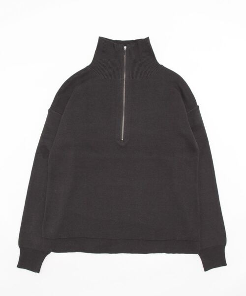 Te chichi TERRASSE（テチチテラス）の「ハーフジッププルオーバー（ニット/セーター・レディース・ネイビー/グレー/カーキ・ﾌﾘ-）」の2枚目の写真