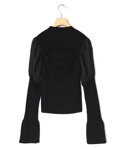 Alley by w closet（アリーバイダブルクローゼット）の「【Alley】パフスリーブニット（ニット/セーター・レディース・ブラック/オフホワイト/ブルー・FREE）」の4枚目の写真