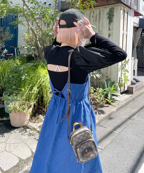 Alley by w closet（アリーバイダブルクローゼット）の「【Alley】パフスリーブニット（ニット/セーター・レディース・ブラック/オフホワイト/ブルー・FREE）」の10枚目の写真