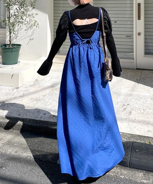 Alley by w closet（アリーバイダブルクローゼット）の「【Alley】パフスリーブニット（ニット/セーター・レディース・ブラック/オフホワイト/ブルー・FREE）」の13枚目の写真