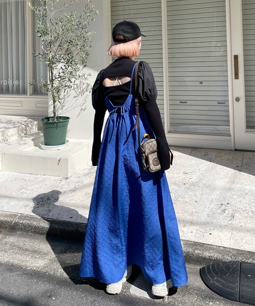 Alley by w closet（アリーバイダブルクローゼット）の「【Alley】パフスリーブニット（ニット/セーター・レディース・ブラック/オフホワイト/ブルー・FREE）」の15枚目の写真