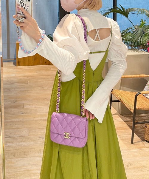 Alley by w closet（アリーバイダブルクローゼット）の「【Alley】パフスリーブニット（ニット/セーター・レディース・ブラック/オフホワイト/ブルー・FREE）」の20枚目の写真