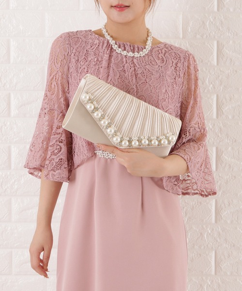 Lace Ladies（レースレディース）の「ビジュー装飾 2wayクラッチバッグ（クラッチバッグ・レディース・ブラック/ピンク/シルバー/ベージュ・FREE）」の10枚目の写真