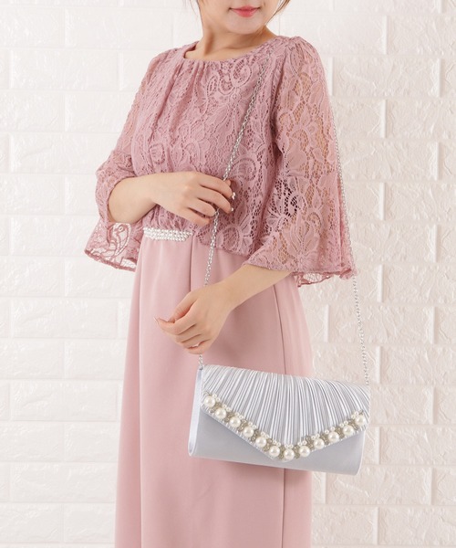 Lace Ladies（レースレディース）の「ビジュー装飾 2wayクラッチバッグ（クラッチバッグ・レディース・ブラック/ピンク/シルバー/ベージュ・FREE）」の14枚目の写真