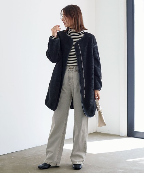 ボタン開きリブタートルネックニット（ニット/セーター）｜KOBE