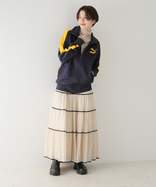 U by SPICK&SPAN（ユーバイスピックアンドスパン）の「【PUMA /プーマ】 ICONIC T7 トラックジャケット（ブルゾン・レディース・ネイビー・FREE）」の11枚目の写真