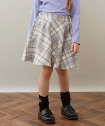 a.v.v（アーヴェヴェ）の「[160]シャギーチェックフレアスカート（スカート・キッズ）」
