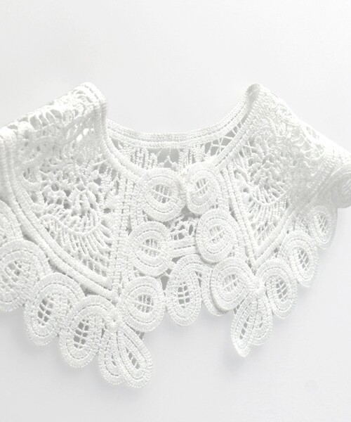 BRANSHES(ブランシェス)の「レース編み付け襟(付け襟・キッズ・オフホワイト・L/M)」の12枚目の写真