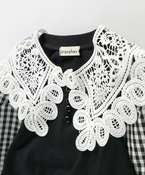 BRANSHES(ブランシェス)の「レース編み付け襟(付け襟・キッズ・オフホワイト・L/M)」の16枚目の写真