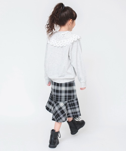 BRANSHES(ブランシェス)の「レース編み付け襟(付け襟・キッズ・オフホワイト・L/M)」の9枚目の写真