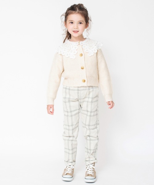 BRANSHES(ブランシェス)の「レース編み付け襟(付け襟・キッズ・オフホワイト・L/M)」の2枚目の写真