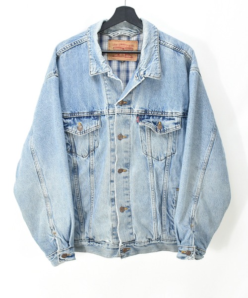 ヴィンテージ古着】Levi's / リーバイス デニムジャケット チェック 送料込み/直送 リーバイス古着Gジャンチェクライナー Gジャン/デニムジャケット