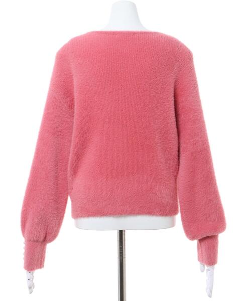 INGNI（イング）の「Vネックフェザーヤーンニット（ニット/セーター・レディース・ブルーグレー/オフホワイト/ピンク/ベージュ・M）」の7枚目の写真