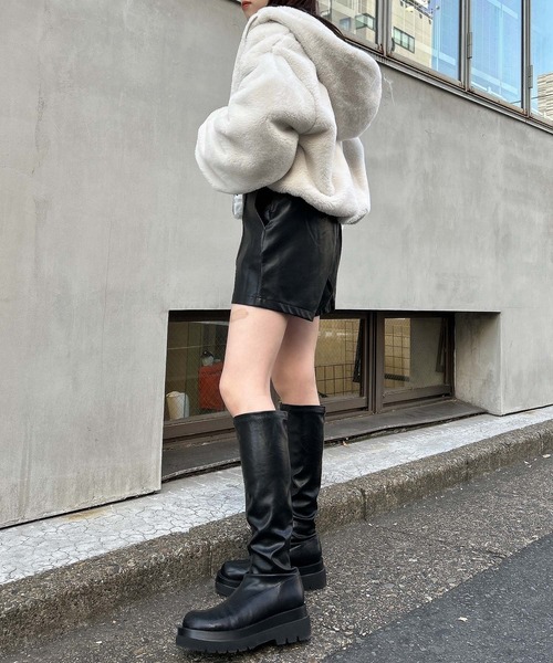 INGNI（イング）の「エコファーパーカー（その他アウター・レディース・アイボリー/ブラック・M）」の6枚目の写真