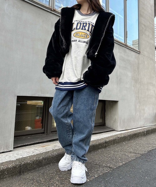INGNI（イング）の「エコファーパーカー（その他アウター・レディース・アイボリー/ブラック・M）」の9枚目の写真