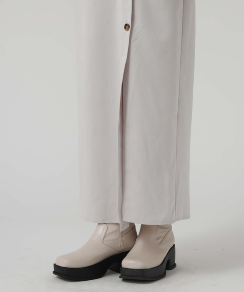 archives（アルシーヴ）の「ラップ風Ｉラインキャミワンピース（ワンピース・レディース・アイボリー/ブラック/グレー・MEDIUM）」の7枚目の写真