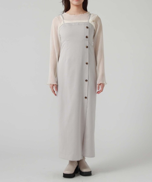 archives（アルシーヴ）の「ラップ風Ｉラインキャミワンピース（ワンピース・レディース・アイボリー/ブラック/グレー・MEDIUM）」の22枚目の写真