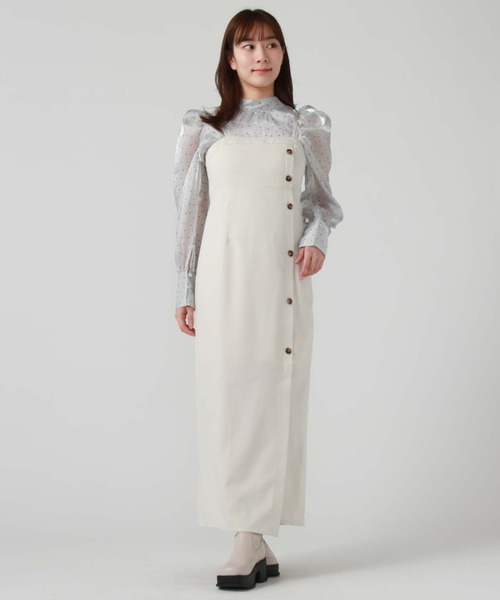 archives（アルシーヴ）の「ラップ風Ｉラインキャミワンピース（ワンピース・レディース・アイボリー/ブラック/グレー・MEDIUM）」の13枚目の写真