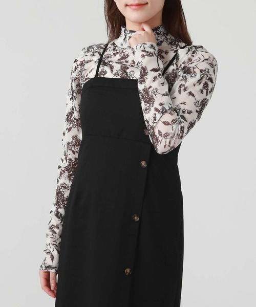 archives（アルシーヴ）の「ラップ風Ｉラインキャミワンピース（ワンピース・レディース・アイボリー/ブラック/グレー・MEDIUM）」の6枚目の写真