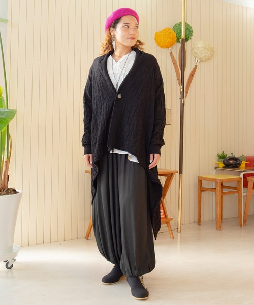 チャイハネ（チャイハネ）の「【チャイハネ】ペイズリー柄MEN'Sジャガードニットカーディガン（カーディガン/ボレロ・メンズ・ブラック/イエロー/ベージュ/ネイビー/ターコイズブルー/オレンジ/カーキ/グレー・FREE）」の19枚目の写真