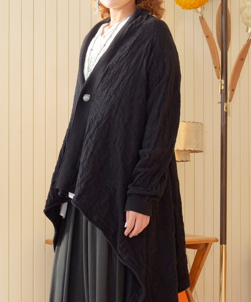 チャイハネ（チャイハネ）の「【チャイハネ】ペイズリー柄MEN'Sジャガードニットカーディガン（カーディガン/ボレロ・メンズ・ブラック/イエロー/ベージュ/ネイビー/ターコイズブルー/オレンジ/カーキ/グレー・FREE）」の20枚目の写真