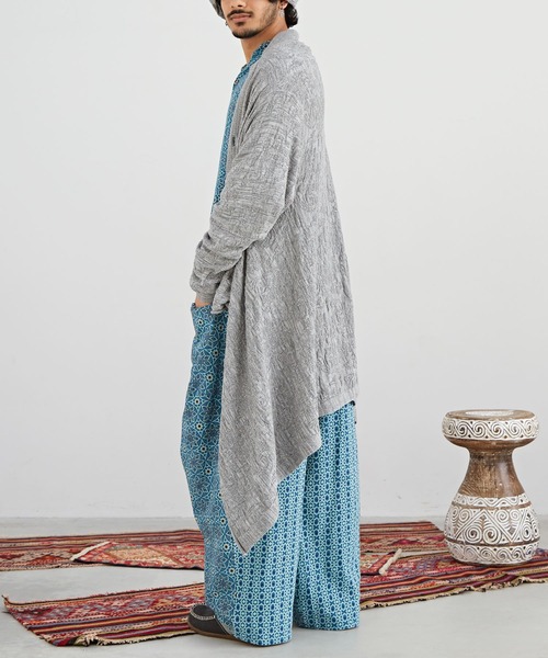 チャイハネ（チャイハネ）の「【チャイハネ】ペイズリー柄MEN'Sジャガードニットカーディガン（カーディガン/ボレロ・メンズ・ブラック/イエロー/ベージュ/ネイビー/ターコイズブルー/オレンジ/カーキ/グレー・FREE）」の14枚目の写真