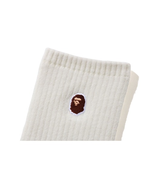 A BATHING APE(アベイシングエイプ)の「APE HEAD ONE POINT SOCKS M(ソックス/靴下・メンズ・ブラック/ホワイト/グレー・MEDIUM/LARGE)」の5枚目の写真