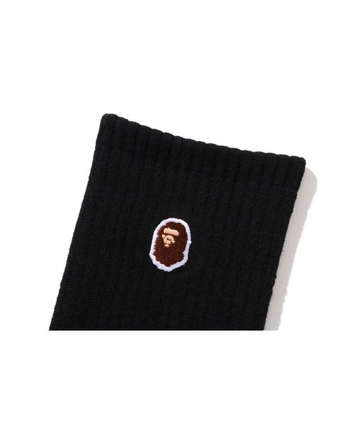 A BATHING APE(アベイシングエイプ)の「APE HEAD ONE POINT SOCKS M(ソックス/靴下・メンズ・ブラック/ホワイト/グレー・MEDIUM/LARGE)」の6枚目の写真