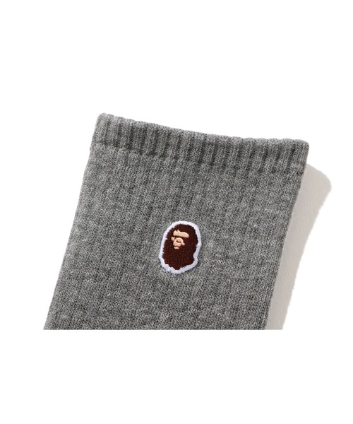 A BATHING APE(アベイシングエイプ)の「APE HEAD ONE POINT SOCKS M(ソックス/靴下・メンズ・ブラック/ホワイト/グレー・MEDIUM/LARGE)」の4枚目の写真