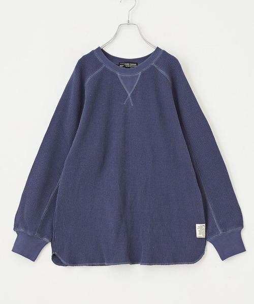 CUBE SUGAR(キューブシュガー)の「無地ワッフル変り袖プルオーバー長袖Tシャツ(Tシャツ/カットソー・レディース・レッド/カーキ/ブルー/ホワイト・M)」の20枚目の写真