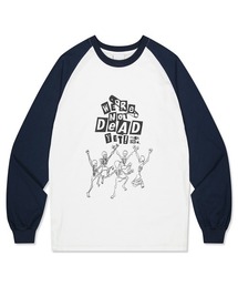 『mahagrid/マハグリッド』HAPPY SKELETON LS TEE/ハッピースケルトン 長袖Tシャツ