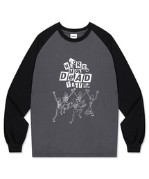 『mahagrid/マハグリッド』HAPPY SKELETON LS TEE/ハッピースケルトン 長袖Tシャツ