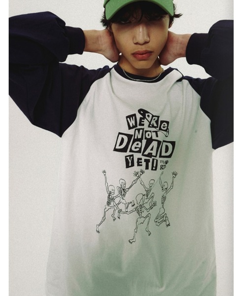 tシャツ 「mahagrid/マハグリッド」HAPPY SKELETON LS TEE/ハッピースケルトン 長袖Tシャツ レディース メンズ mahagrid/マハグリッド』HAPPY SKELETON LS TEE/ハッピー