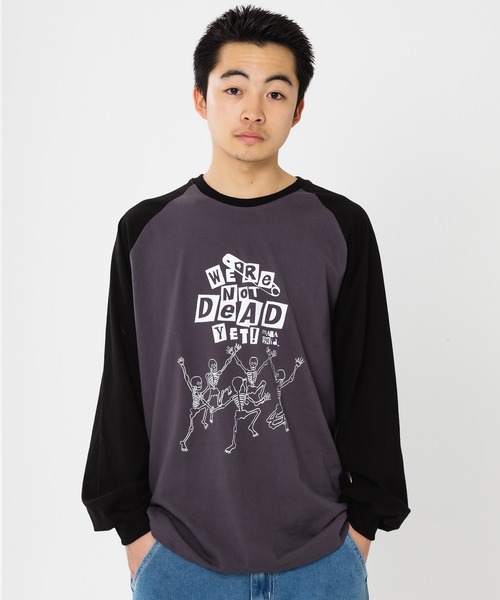 MAHAGRID(マハグリッド)の「『mahagrid/マハグリッド』HAPPY SKELETON LS TEE/ハッピースケルトン 長袖Tシャツ(Tシャツ/カットソー・レディース・チャコールグレー/ホワイト・S/M/L/XL)」の16枚目の写真