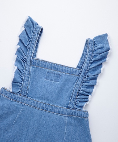 Ocean&Ground（オーシャン&グラウンド）の「ロマンティックデニムジャンパースカート(100～140cm)（デニムスカート・キッズ・ダークブルー/ライトブルー・100/110/120/130/140）」の7枚目の写真