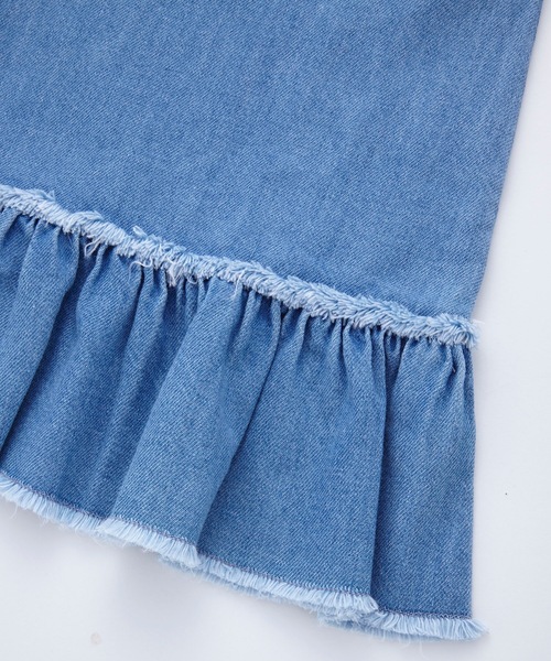 Ocean&Ground（オーシャン&グラウンド）の「ロマンティックデニムジャンパースカート(100～140cm)（デニムスカート・キッズ・ダークブルー/ライトブルー・100/110/120/130/140）」の8枚目の写真