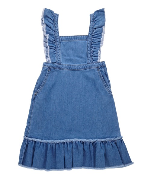 Ocean&Ground（オーシャン&グラウンド）の「ロマンティックデニムジャンパースカート(100～140cm)（デニムスカート・キッズ・ダークブルー/ライトブルー・100/110/120/130/140）」の5枚目の写真