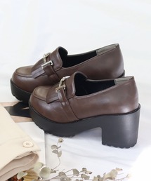 LibertyDoll/軽量厚底 7.5cmチャンキーヒールローファー(3022/3023/3038/3055/3056/3058)